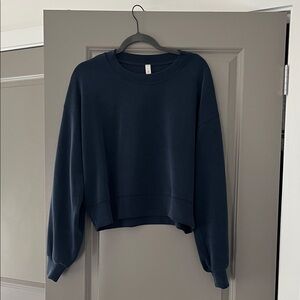 Lululemon Perfectly Oversized Cropped Crew: Navy Blue